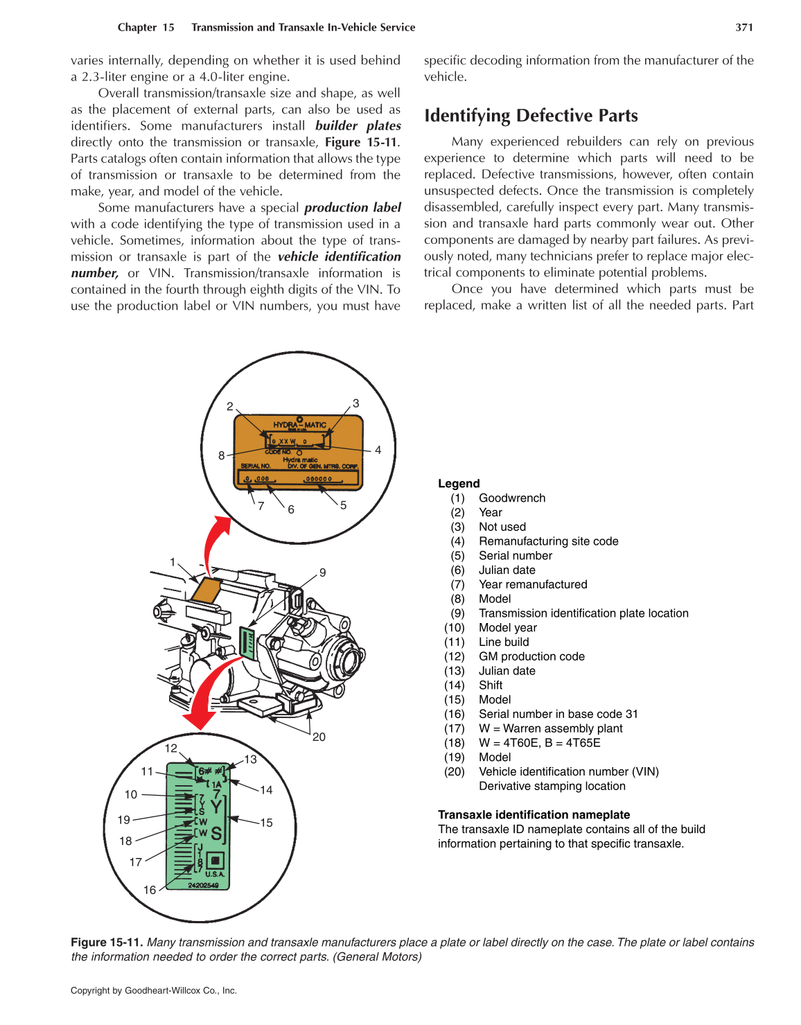 transmission by vin number ford on Automatic Transmissions And Transaxles 4th Edition Page 371 371 Of 495