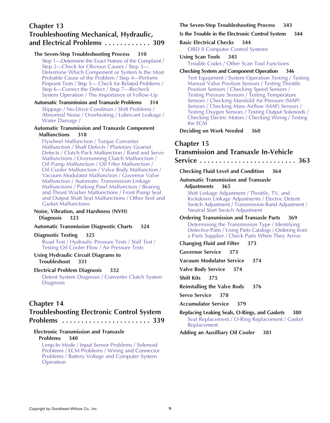 Automatic Transmissions and Transaxles, 4th Edition page 9