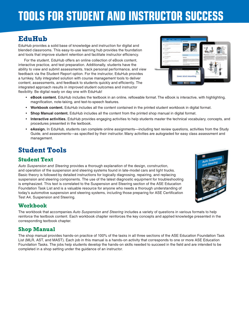 Auto Suspension and Steering, 5th Edition page W6